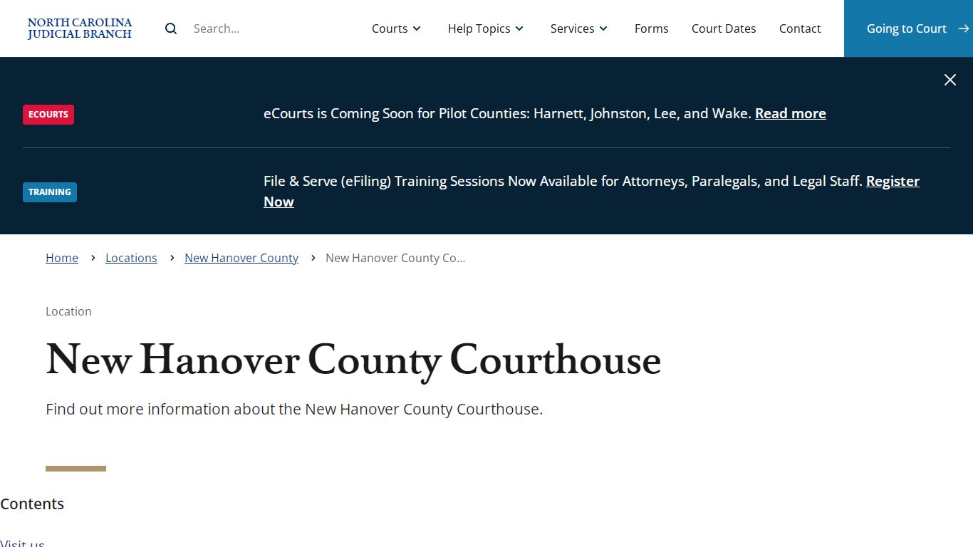 New Hanover County Courthouse | North Carolina Judicial Branch